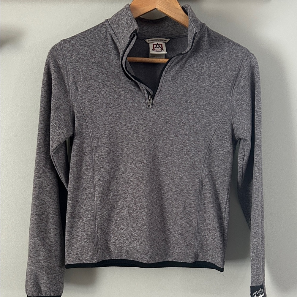 Kids 10/12 Avalanche Charcoal Zip-Up Sweater